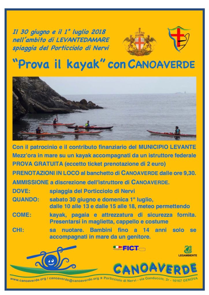 thumbnail of volantino Prova kayak a Levantedamare